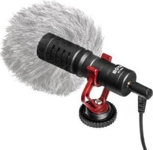 BOYA BY-MM1 Shotgun Mic Universal Mini Shotgun Mic 3.5mm para cámara, teléfono, computadora portátil