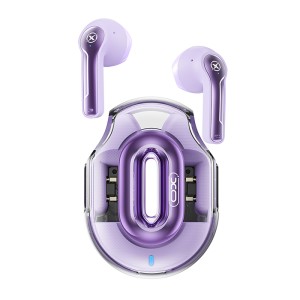 XO X43 PURPLE COLOR Bluetooth ακουστικά handsfree με θήκη φόρτισης, σε μωβ χρώμα