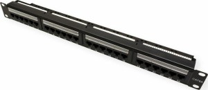 Valore 26.99.0357-5 Patch Panel 19 Cat6A UTP con 24 porte Nero