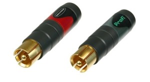 NEUTRISCH 2C-B/2 RCA-STECKER VERGOLDET - PAAR