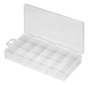 GOOBAY plastic case for small parts, 21x10.5x3cm, transparent