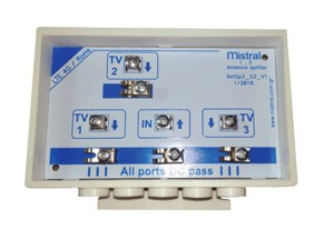 Mistal (1208) AntSpl3 (DIV3) Three Output Web Splitter with Terminals