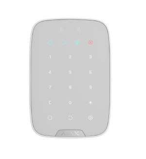 Ajax KeyPad Plus Weiße kabellose Touch-Tastatur mit integriertem Näherungsleser