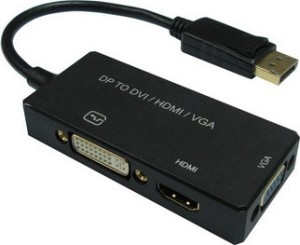 VALUE 12.99.3153 DisplayPort - Adattatore VGA/DVI/HDMI, v1.2 attivo