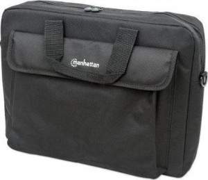 Manhattan London Schulter-/Handtasche für Laptop 15.4 in Schwarz