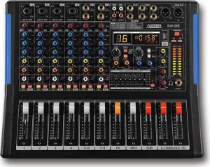 Audien KW-08E Consola USB y 8 entradas autoalimentadas, alimentación 2 x 350 vatios / 4 Ω