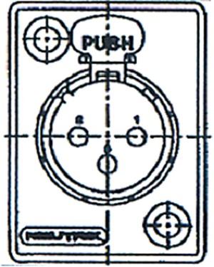 XLR FEMALE CHASSIS 6POLIC