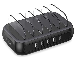 ORICO USB-Ladestation APD-4U1C, 5x USB, 50W, schwarz