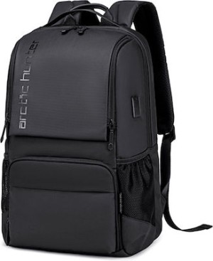 ARCTIC HUNTER τσάντα πλάτης B00532 με θήκη laptop 15.6, USB, 28L, μαύρη