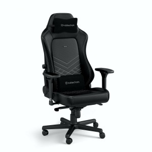 Sedia da gioco Noblechairs HERO nero e bianco platino (NBL-HRO-PU-BPW)