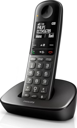 Philips XL4901DS/GRS Teléfono inalámbrico con escucha abierta Negro