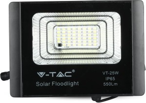 V-TAC LED Solarstrahler 12W Schwarz Kaltweiß 94006