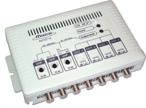 MISTRAL 4x112 5G Zentralantennenverstärker FM/ VHF - 2x UHF mit 4 Ausgängen und LTE 5G Filter