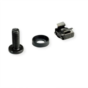 Roline 26.50.5005-24 Juego de tornillos para rack M6 16 mm negro