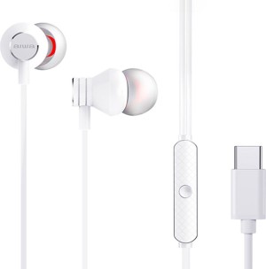 AIWA Stereo TYPE-C IN-Ear With Remote And Mic White - (ESTM-50USB-C-WT)