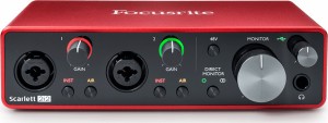 TARJETA DE SONIDO FOCUSRITE SCARLETT 2I2 3a GEN USB 2 ENTRADAS / 2 SALIDAS