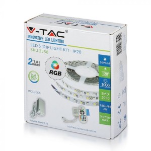 V-TAC LED-Streifen-Set mit RGB-Fernbedienung 5m