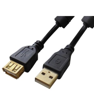 ΚΑΛΩΔΙΟ USB 2.0 A/M A/F 1.8m ΠΡΟΕΚΤΑΣΗΣ ΜΕ ΦΕΡΡΙΤΗ HIGH SPEED ΜΑΥΡΟ BLS VZN