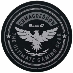 Armaggeddon BASE-47 Badge Chair Mat Gaming Floor Mat 120 cm Black B47BB