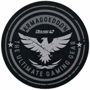 Armaggeddon BASE-47 Badge Chair Mat Gaming Bodenmatte 120 cm Schwarz B47BB