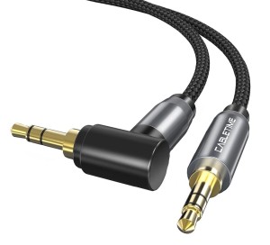 Cavo audio CABLETIME 3.5 mm CT-P11RGN, angolato, AUX, 1.8 m, nero