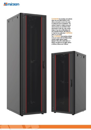 Mirsan GTN22U61.01_PRF63 22U 19 Standing Rack Cabinet 100cm Μαύρο