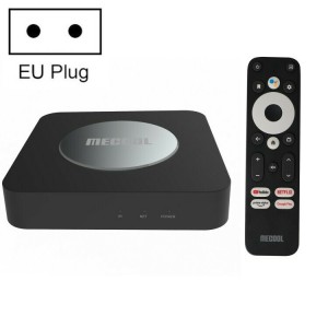 Mecool TV-Box KM2 Plus 4K UHD mit WLAN, USB 2.0 / USB 3.0, 2 GB RAM und 16 GB Speicherplatz mit Android 11.0-Betriebssystem und Google Assistant