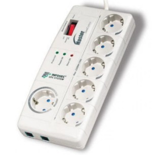 Infosec PFS 6 Master TGE 6-position security power strip