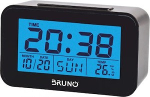 BRUNO ξυπνητήρι BRN-0130 με μέτρηση θερμοκρασίας, °C & °F, μαύρο