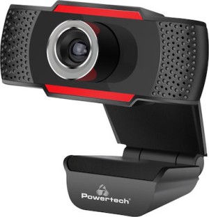 POWERTECH web camera PT-1078, 2.0MP Full HD, Plug & Play, 1.35m, μαύρη