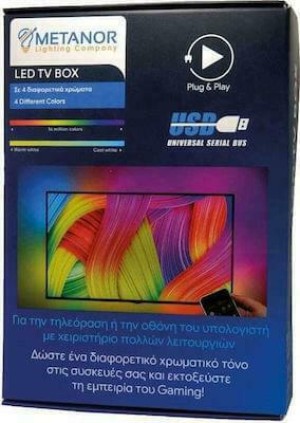 Metanor USB-betriebener LED-Streifen (5 V) RGB 5 m Länge mit SMD5050-Netzteil