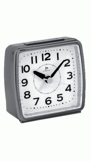 Επιτραπέζιο Ρολόι & Ξυπνητήρι Justaminute Γκρι με Λευκό Καντράν JA7050G