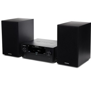 Aiwa Audio System 2.0 MSBTU-500 50W mit CD/Digital Media Player und Bluetooth Schwarz