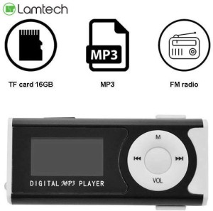 Lamtech LAM02016 MP3-Player (16 GB) mit LCD-Bildschirm Schwarz