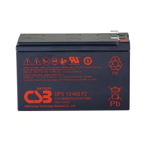 CSB UPS12460 12V 8.5Ah VRLA AGM μπαταρία για UPS, συναγερμούς και συστήματα ασφαλείας. Υψηλή απόδοση, χωρίς συντήρηση, με ακροδέκτες F2.