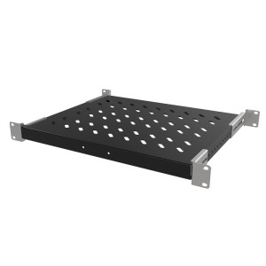 Ραφι 1Uγια rack με βαθος 60cm 50Kgr L= 34,50cm+brackets RAL9005