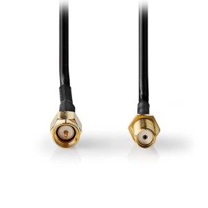 NEDIS CSGL02010BK30 SMA male cable. - SMA female with gold-plated plugs, 3.00m.
