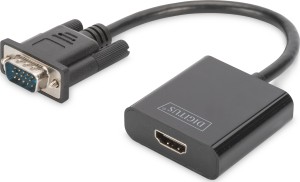 Convertitore da VGA a HDMI DIGITUS DA-70473 e audio Full HD 15 cm