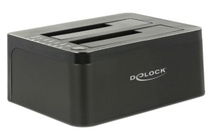 DELOCK docking station 62661, clone function, 2x HDD/SSD, 6Gb/s, black
