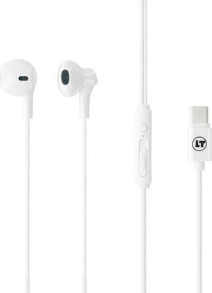 LAMTECH TYPE-C SMARTPHONE EARPHONES WITH MIC WHITE