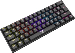 White Shark Shinobi Gaming Mechanical Keyboard 60% with Outemu Blue switches and RGB lighting (English US)