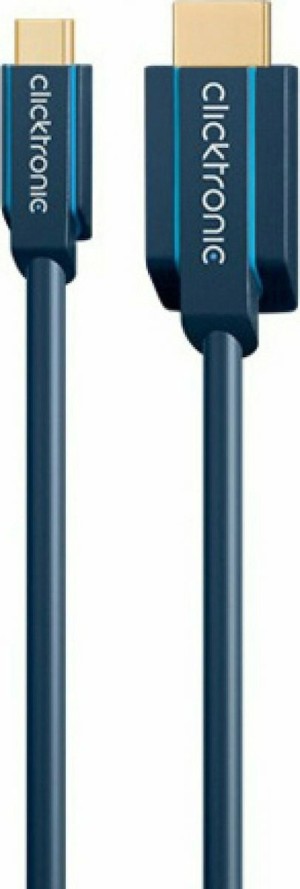 CLICKTRONIC Kabel HDMI zu USB Type-C 44930, 4K/60Hz, 3m, blau