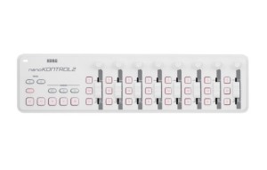 KORG NANOKONTROL 2 USB-Midi-Controller, 8 Schieberegler 24 Tasten, in weißer Farbe