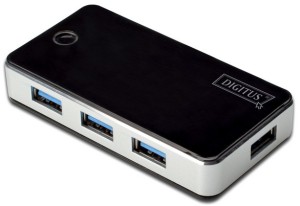 Digitus - DA-70231 - Hub 4 Puertos Usb 3.0 con Fuente de Alimentación Negro