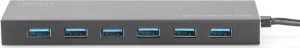 Hub USB 3.0 Digitus de 7 puertos con fuente de alimentación 5V / 3,5A Gris