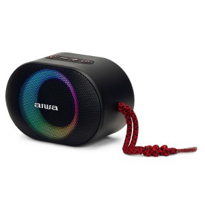 AIWA BST-330RD BLUETOOTH LAUTSPRECHER MIT RGB MULTI BELEUCHTUNG RMS 20W ROT