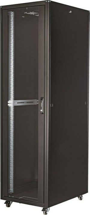 Elegante ELGT42U8010BL211 42U Standkabine mit Breite 80cm & Tiefe 100cm Schwarz