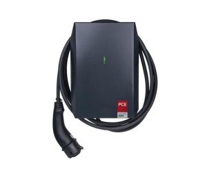 PCElectric WALL-MOUNTED ELECTRIC CAR CHARGING STATION 11kW(3.7kW) 16A TYPE2 5m IP44 370100 PCE