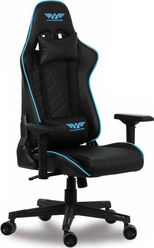 Silla de juego de cuero Armaggeddon Shuttle II con brazos ajustables Maldive Blue