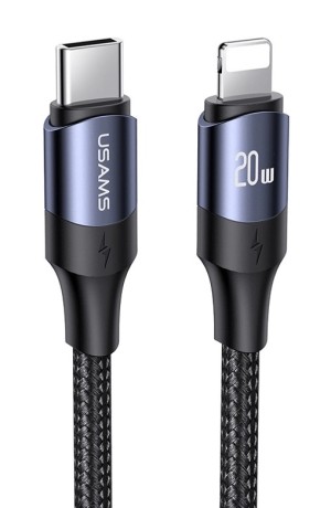 USAMS καλώδιο Lightning σε USB-C US-SJ521, 20W PD, 1.2m, μαύρο U71